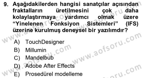 Dijital Görüntüleme İşleme Yöntemleri Dersi 2022 - 2023 Yılı Yaz Okulu Sınav Soruları 9. Soru