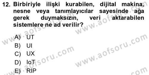 Dijital Görüntüleme İşleme Yöntemleri Dersi 2023 - 2024 Yılı (Vize) Ara Sınav Soruları 12. Soru