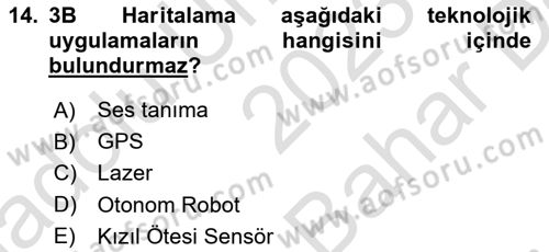 Dijital Görüntüleme İşleme Yöntemleri Dersi 2023 - 2024 Yılı (Vize) Ara Sınav Soruları 14. Soru