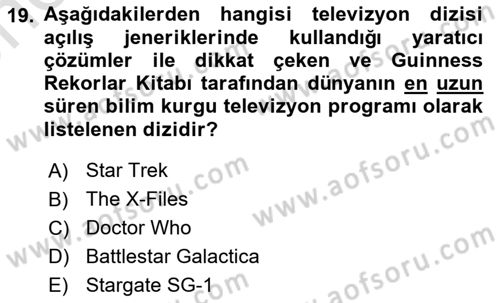 Dijital Görüntüleme İşleme Yöntemleri Dersi 2023 - 2024 Yılı (Vize) Ara Sınav Soruları 19. Soru