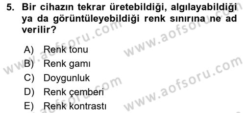 Dijital Görüntüleme İşleme Yöntemleri Dersi 2023 - 2024 Yılı (Vize) Ara Sınav Soruları 5. Soru
