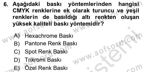 Dijital Görüntüleme İşleme Yöntemleri Dersi 2023 - 2024 Yılı (Vize) Ara Sınav Soruları 6. Soru