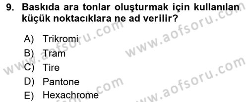 Dijital Görüntüleme İşleme Yöntemleri Dersi 2023 - 2024 Yılı (Vize) Ara Sınav Soruları 9. Soru