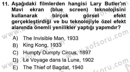 Dijital Görüntüleme İşleme Yöntemleri Dersi 2023 - 2024 Yılı (Final) Dönem Sonu Sınav Soruları 11. Soru