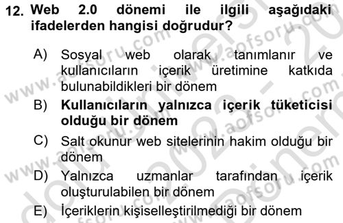 Dijital Görüntüleme İşleme Yöntemleri Dersi 2023 - 2024 Yılı (Final) Dönem Sonu Sınav Soruları 12. Soru