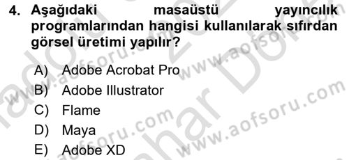 Dijital Görüntüleme İşleme Yöntemleri Dersi 2023 - 2024 Yılı (Final) Dönem Sonu Sınav Soruları 4. Soru