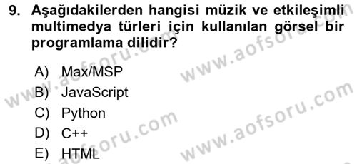 Dijital Görüntüleme İşleme Yöntemleri Dersi 2023 - 2024 Yılı (Final) Dönem Sonu Sınav Soruları 9. Soru
