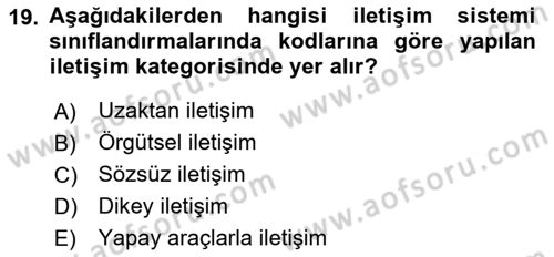 Dijital Görüntüleme İşleme Yöntemleri Dersi 2023 - 2024 Yılı Yaz Okulu Sınav Soruları 19. Soru