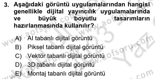 Dijital Görüntüleme İşleme Yöntemleri Dersi 2023 - 2024 Yılı Yaz Okulu Sınav Soruları 3. Soru