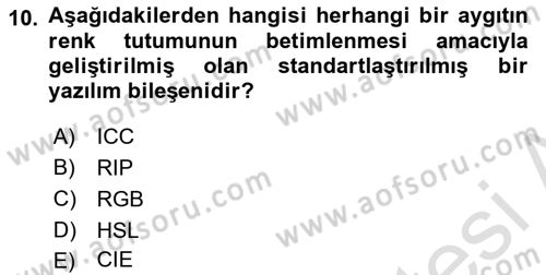 Dijital Görüntüleme İşleme Yöntemleri Dersi 2024 - 2025 Yılı (Vize) Ara Sınav Soruları 10. Soru