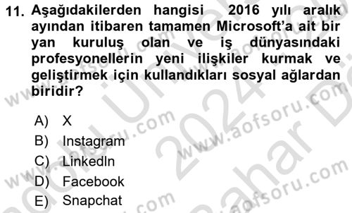 Dijital Görüntüleme İşleme Yöntemleri Dersi 2024 - 2025 Yılı (Vize) Ara Sınav Soruları 11. Soru