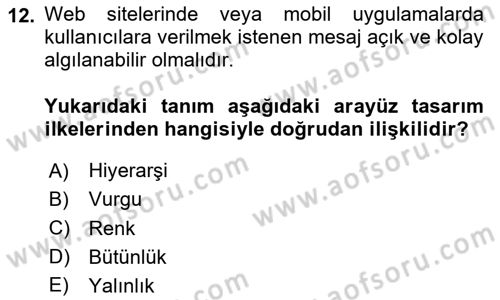 Dijital Görüntüleme İşleme Yöntemleri Dersi 2024 - 2025 Yılı (Vize) Ara Sınav Soruları 12. Soru