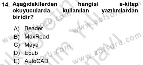 Dijital Görüntüleme İşleme Yöntemleri Dersi 2024 - 2025 Yılı (Vize) Ara Sınav Soruları 14. Soru