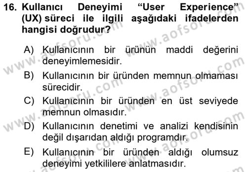 Dijital Görüntüleme İşleme Yöntemleri Dersi 2024 - 2025 Yılı (Vize) Ara Sınav Soruları 16. Soru