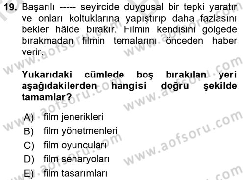 Dijital Görüntüleme İşleme Yöntemleri Dersi 2024 - 2025 Yılı (Vize) Ara Sınav Soruları 19. Soru