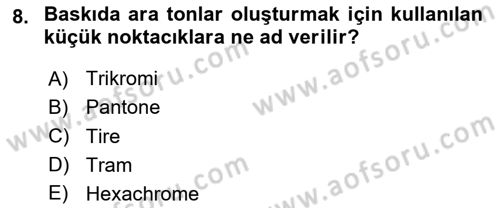 Dijital Görüntüleme İşleme Yöntemleri Dersi 2024 - 2025 Yılı (Vize) Ara Sınav Soruları 8. Soru