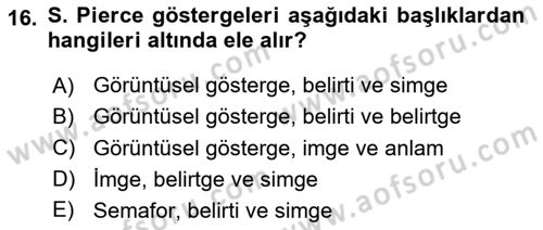 Dijital Görüntüleme İşleme Yöntemleri Dersi 2024 - 2025 Yılı (Final) Dönem Sonu Sınav Soruları 16. Soru