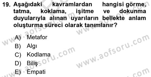 Dijital Görüntüleme İşleme Yöntemleri Dersi 2024 - 2025 Yılı (Final) Dönem Sonu Sınav Soruları 19. Soru
