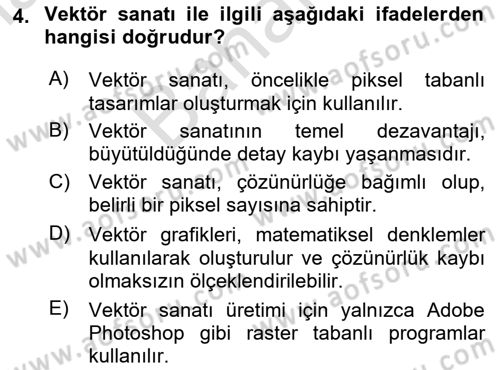 Dijital Görüntüleme İşleme Yöntemleri Dersi 2024 - 2025 Yılı (Final) Dönem Sonu Sınav Soruları 4. Soru