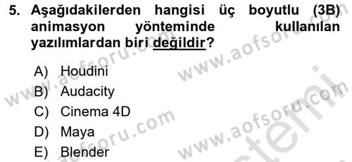 Dijital Görüntüleme İşleme Yöntemleri Dersi 2024 - 2025 Yılı (Final) Dönem Sonu Sınav Soruları 5. Soru