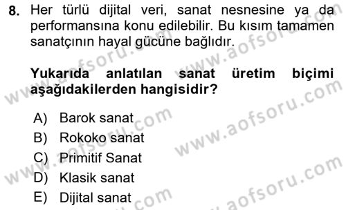 Dijital Görüntüleme İşleme Yöntemleri Dersi 2024 - 2025 Yılı (Final) Dönem Sonu Sınav Soruları 8. Soru