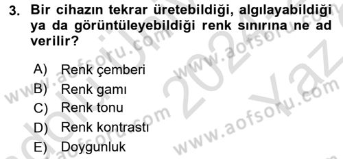 Dijital Görüntüleme İşleme Yöntemleri Dersi 2024 - 2025 Yılı Yaz Okulu Sınav Soruları 3. Soru
