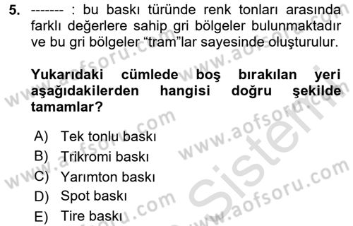 Dijital Görüntüleme İşleme Yöntemleri Dersi 2024 - 2025 Yılı Yaz Okulu Sınav Soruları 5. Soru
