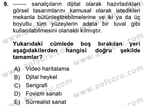 Dijital Görüntüleme İşleme Yöntemleri Dersi 2024 - 2025 Yılı Yaz Okulu Sınav Soruları 9. Soru