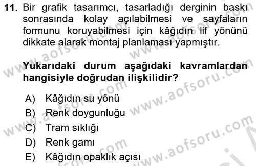 Dijital Görüntüleme İşleme Yöntemleri Dersi 2025 - 2026 Yılı (Vize) Ara Sınav Soruları 11. Soru