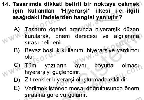 Dijital Görüntüleme İşleme Yöntemleri Dersi 2025 - 2026 Yılı (Vize) Ara Sınav Soruları 14. Soru