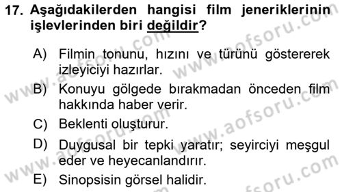 Dijital Görüntüleme İşleme Yöntemleri Dersi 2025 - 2026 Yılı (Vize) Ara Sınav Soruları 17. Soru