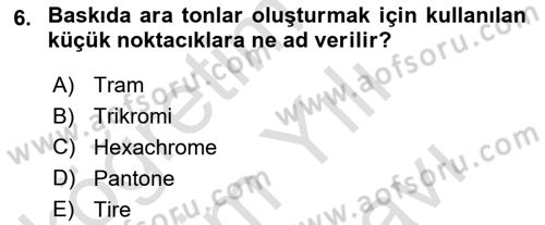 Dijital Görüntüleme İşleme Yöntemleri Dersi 2025 - 2026 Yılı (Vize) Ara Sınav Soruları 6. Soru