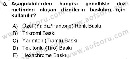 Dijital Görüntüleme İşleme Yöntemleri Dersi 2025 - 2026 Yılı (Vize) Ara Sınav Soruları 8. Soru