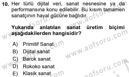 Dijital Görüntüleme İşleme Yöntemleri Dersi 2025 - 2026 Yılı Yaz Okulu Sınav Soruları 10. Soru