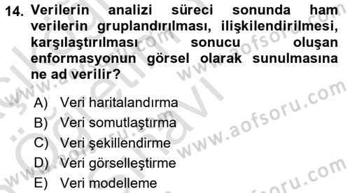 Dijital Görüntüleme İşleme Yöntemleri Dersi 2025 - 2026 Yılı Yaz Okulu Sınav Soruları 14. Soru