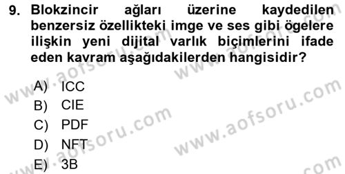 Dijital Görüntüleme İşleme Yöntemleri Dersi 2025 - 2026 Yılı Yaz Okulu Sınav Soruları 9. Soru