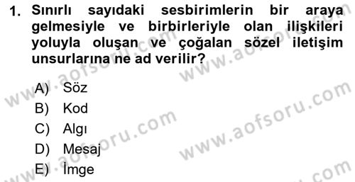 Görsel İletişim Ve Kuramları Dersi 2023 - 2024 Yılı (Vize) Ara Sınav Soruları 1. Soru