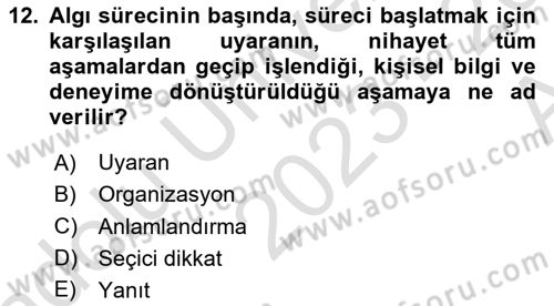 Görsel İletişim Ve Kuramları Dersi 2023 - 2024 Yılı (Vize) Ara Sınav Soruları 12. Soru
