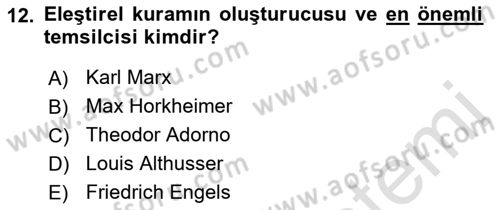 Görsel İletişim Ve Kuramları Dersi 2023 - 2024 Yılı (Final) Dönem Sonu Sınav Soruları 12. Soru