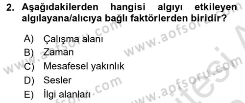 Görsel İletişim Ve Kuramları Dersi 2023 - 2024 Yılı (Final) Dönem Sonu Sınav Soruları 2. Soru