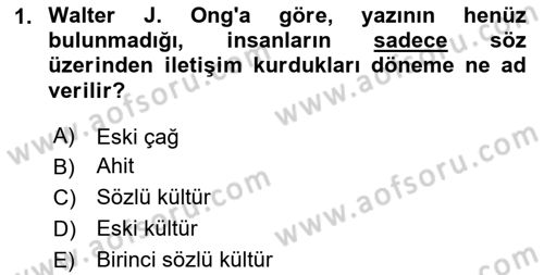 Görsel İletişim Ve Kuramları Dersi 2023 - 2024 Yılı Yaz Okulu Sınav Soruları 1. Soru
