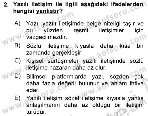 Görsel İletişim Ve Kuramları Dersi 2023 - 2024 Yılı Yaz Okulu Sınav Soruları 2. Soru