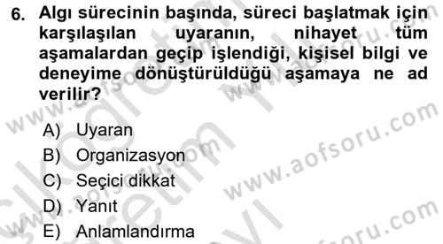 Görsel İletişim Ve Kuramları Dersi 2023 - 2024 Yılı Yaz Okulu Sınavı 6. Soru