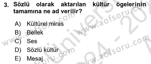 Görsel İletişim Ve Kuramları Dersi 2024 - 2025 Yılı (Vize) Ara Sınav Soruları 3. Soru