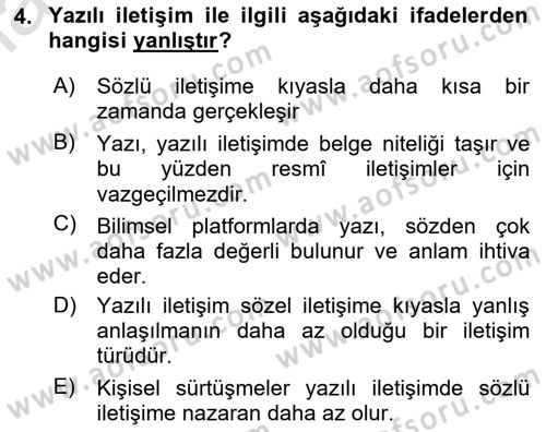 Görsel İletişim Ve Kuramları Dersi 2024 - 2025 Yılı (Vize) Ara Sınav Soruları 4. Soru