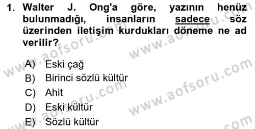 Görsel İletişim Ve Kuramları Dersi 2024 - 2025 Yılı (Final) Dönem Sonu Sınav Soruları 1. Soru