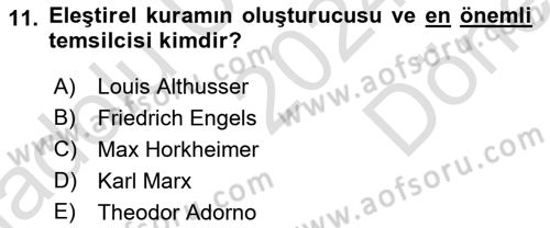Görsel İletişim Ve Kuramları Dersi 2024 - 2025 Yılı (Final) Dönem Sonu Sınav Soruları 11. Soru