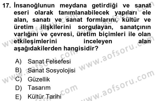 Görsel İletişim Ve Kuramları Dersi 2024 - 2025 Yılı (Final) Dönem Sonu Sınav Soruları 17. Soru