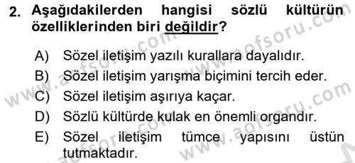 Görsel İletişim Ve Kuramları Dersi 2024 - 2025 Yılı (Final) Dönem Sonu Sınav Soruları 2. Soru
