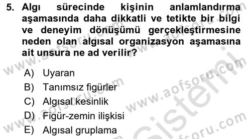 Görsel İletişim Ve Kuramları Dersi 2024 - 2025 Yılı (Final) Dönem Sonu Sınav Soruları 5. Soru